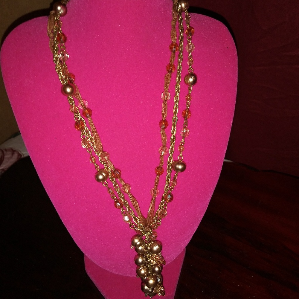 Gold and brown necklace